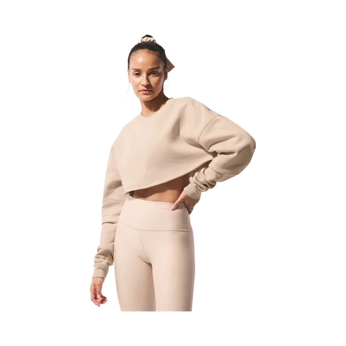 Alo Women's Extreme Cropped Pullover - Macadamia