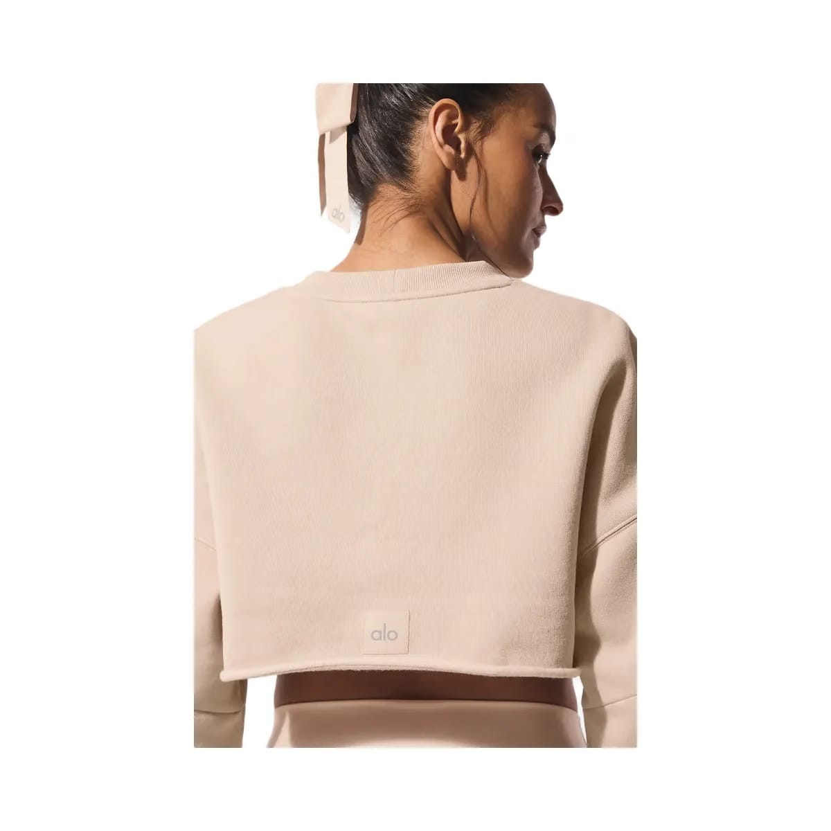 Alo Women's Extreme Cropped Pullover - Macadamia