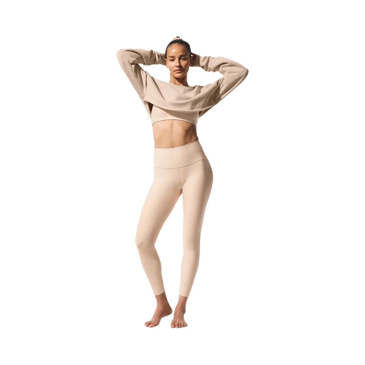 Alo Women's Extreme Cropped Pullover - Macadamia