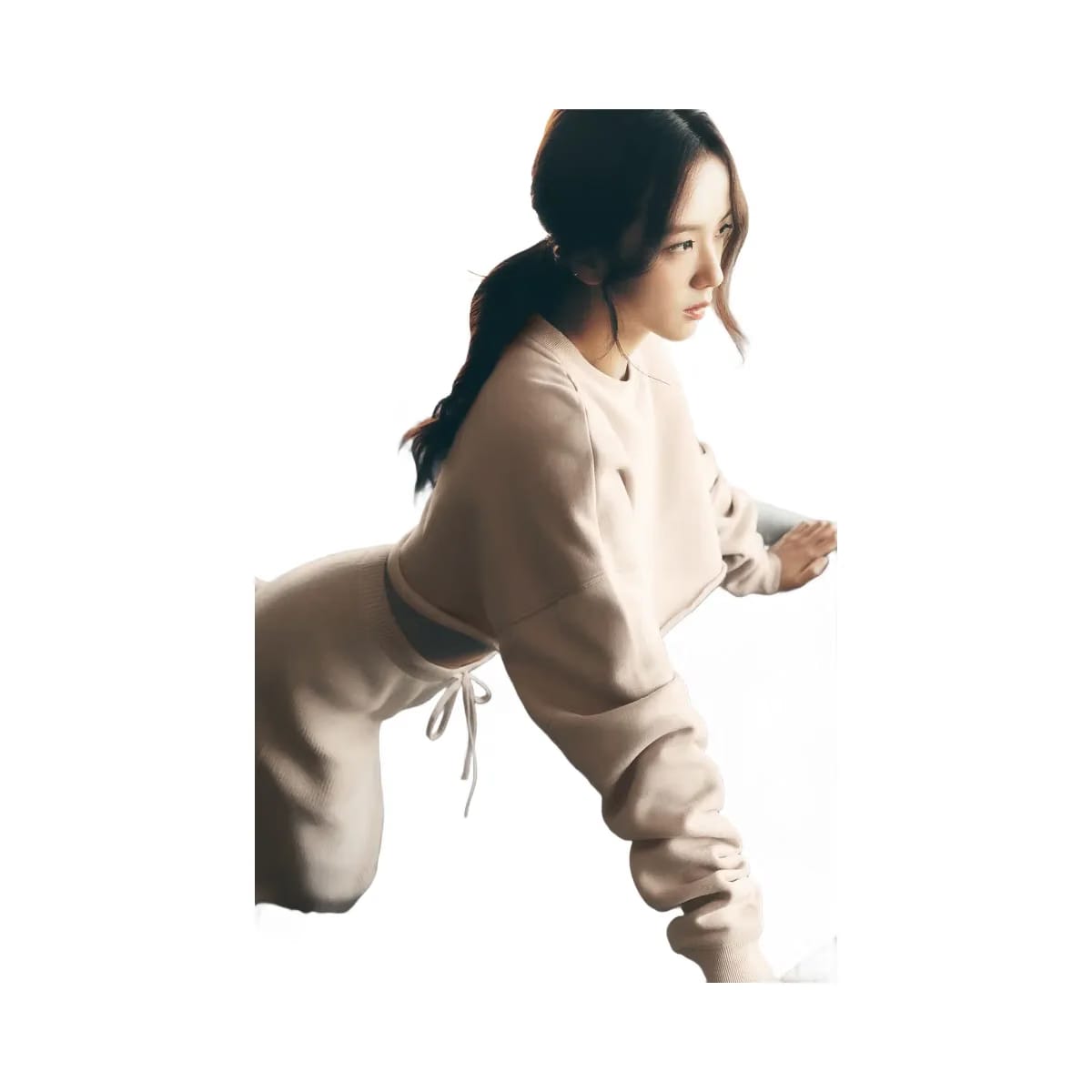 Alo Women's Extreme Cropped Pullover - Macadamia