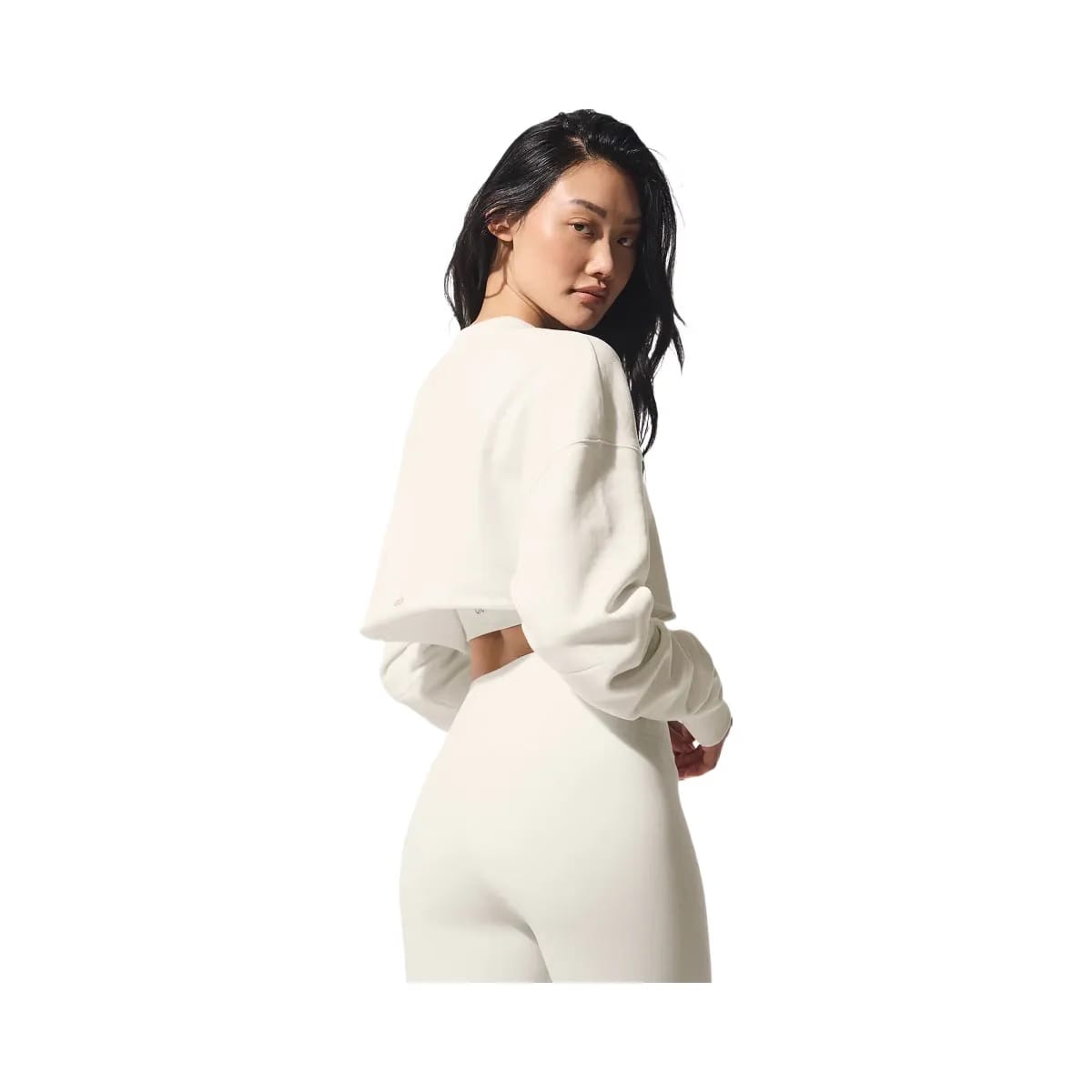 Alo Women's Extreme Cropped Pullover - Ivory