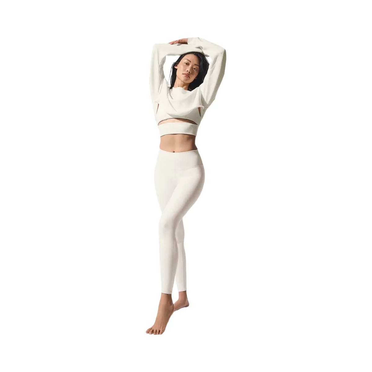Alo Women's Extreme Cropped Pullover - Ivory