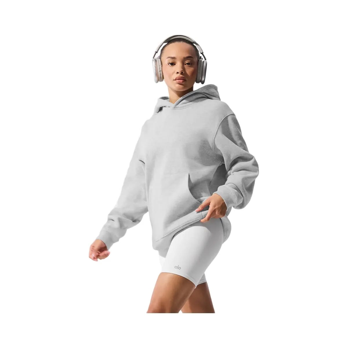 Alo Women's Renown Heavy Weight Hoodie - Athletic Heather Grey