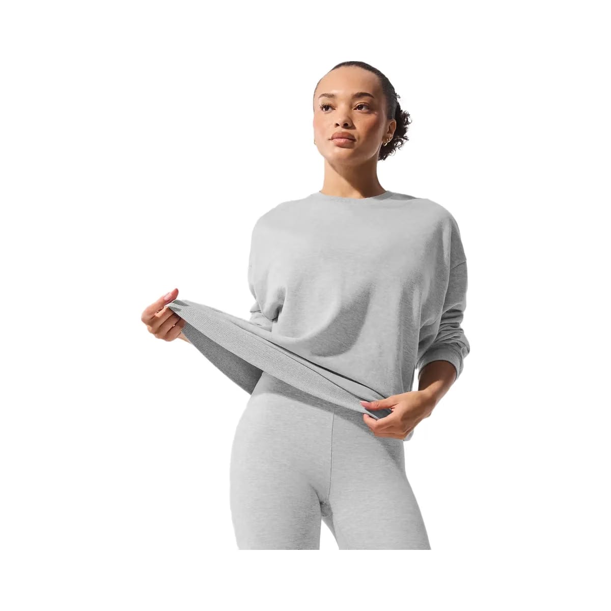 Alo Women's Chill Crew Neck Pullover - Athletic Heather Grey