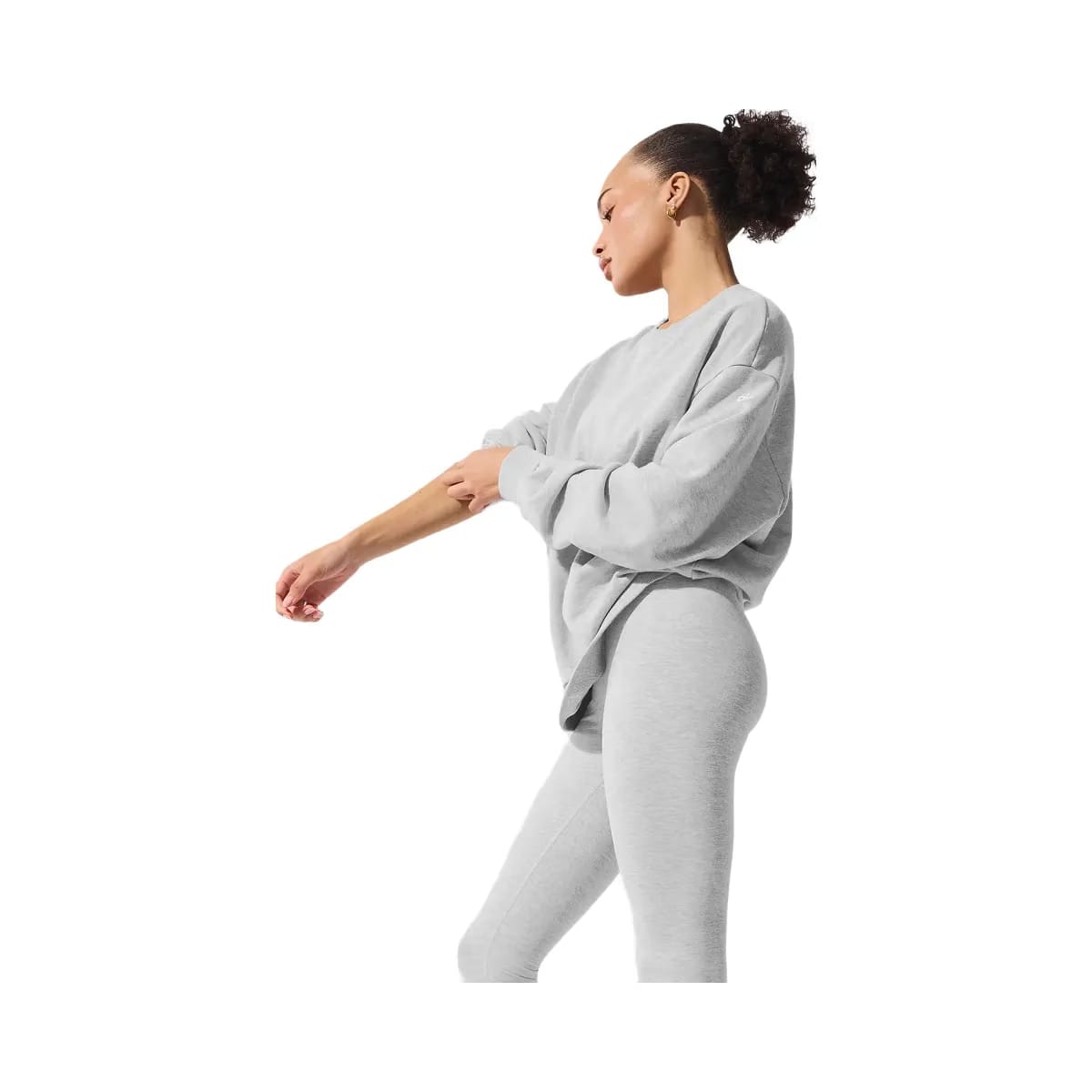 Alo Women's Chill Crew Neck Pullover - Athletic Heather Grey