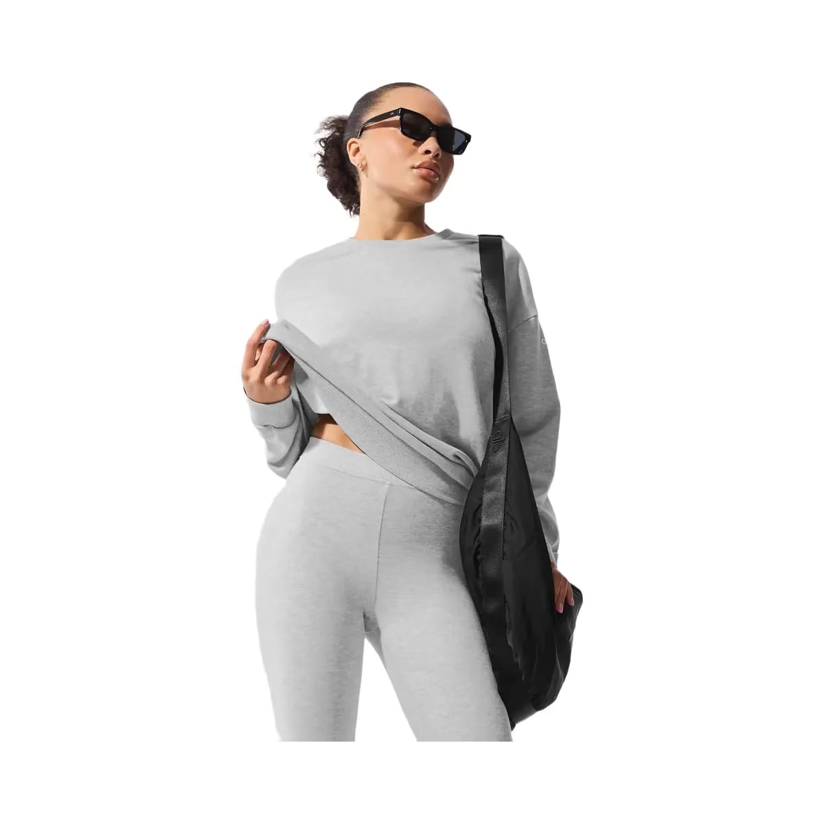 Alo Women's Chill Crew Neck Pullover - Athletic Heather Grey