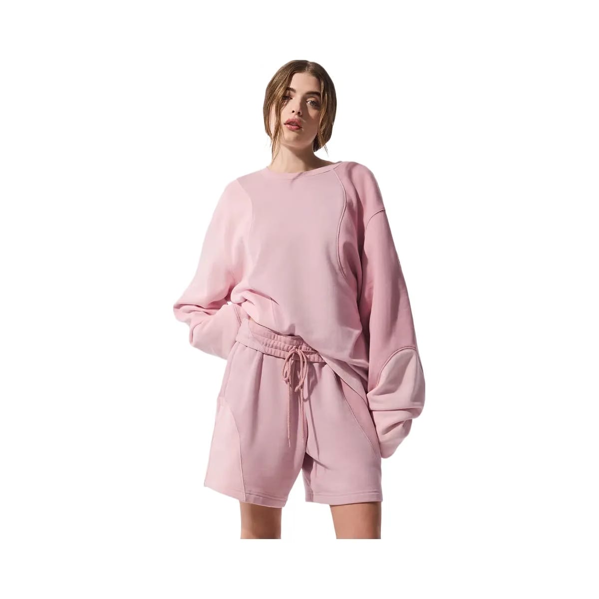 Alo Women's Make Waves Crew Neck Pullover - Sunset Pink Tonal