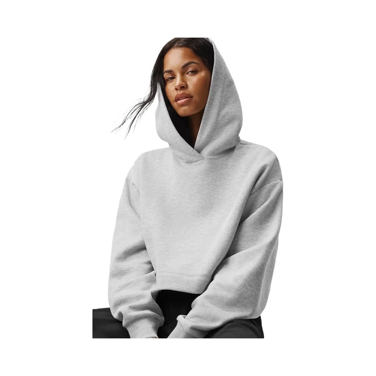 Alo Women's Bae Hoodie - Athletic Heather Grey