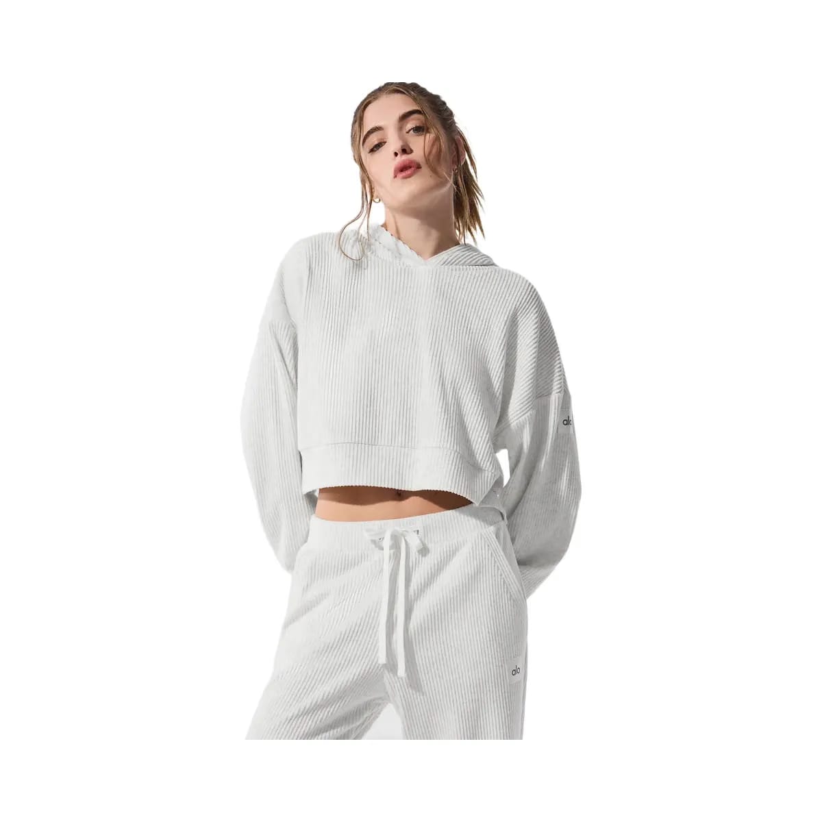 Alo Women's Muse Hoodie - White Heather