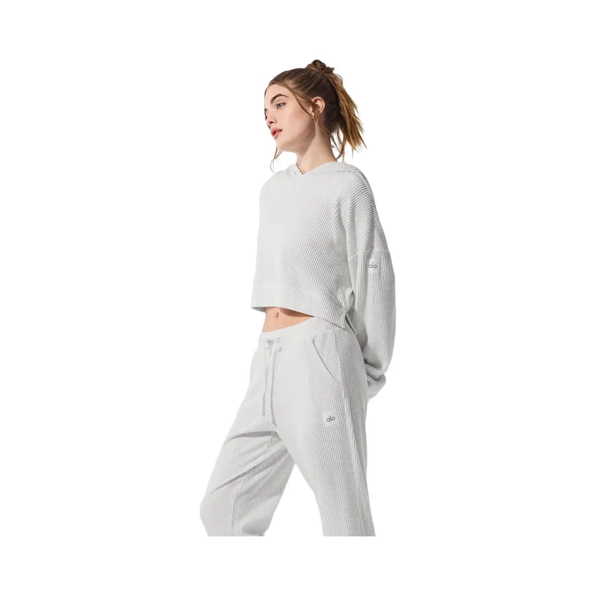 Alo Women's Muse Hoodie - White Heather