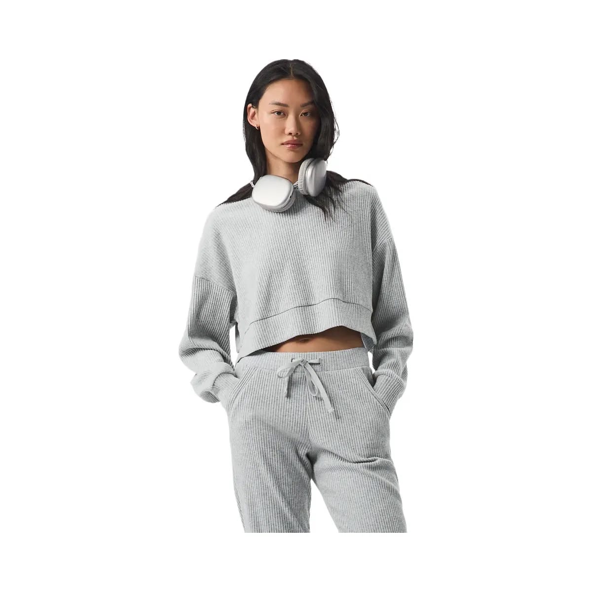 Alo Women's Muse Hoodie - Athletic Heather Grey