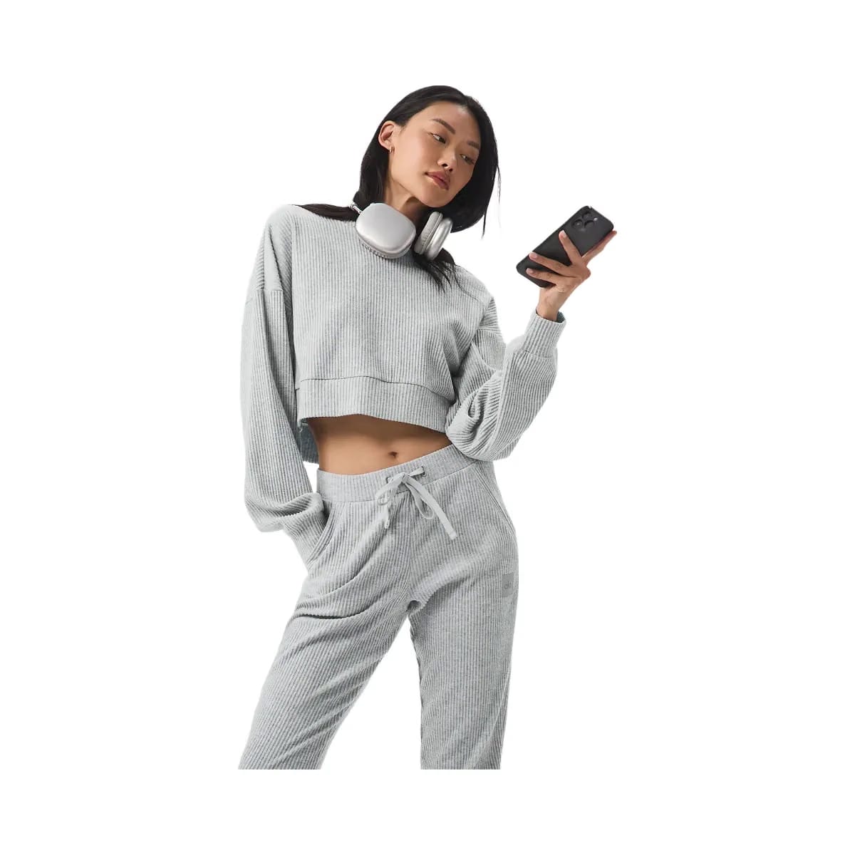 Alo Women's Muse Hoodie - Athletic Heather Grey