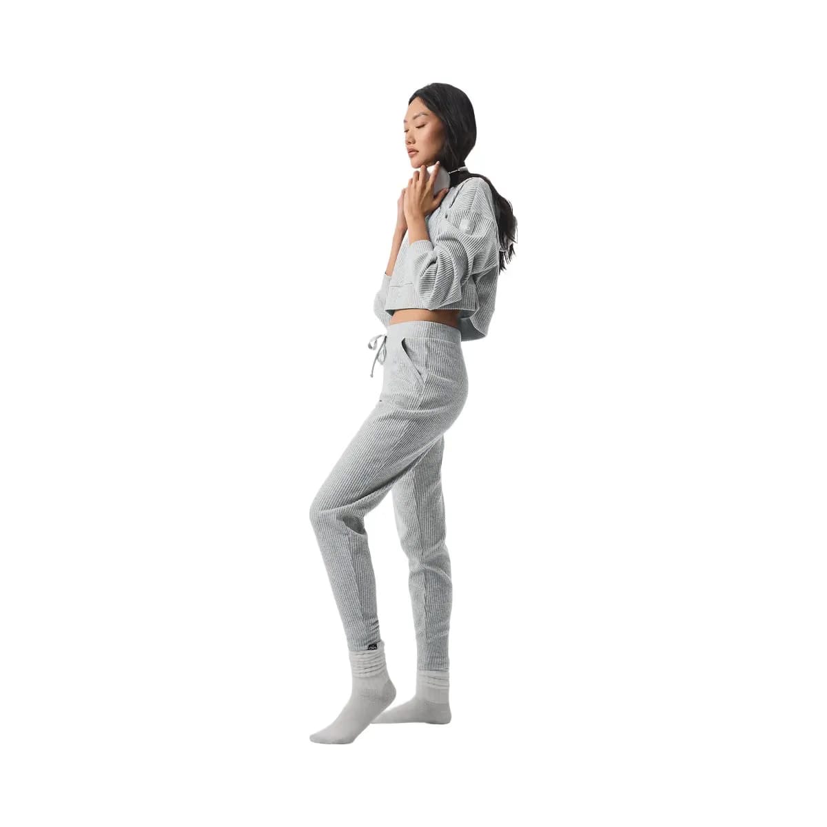 Alo Women's Muse Hoodie - Athletic Heather Grey