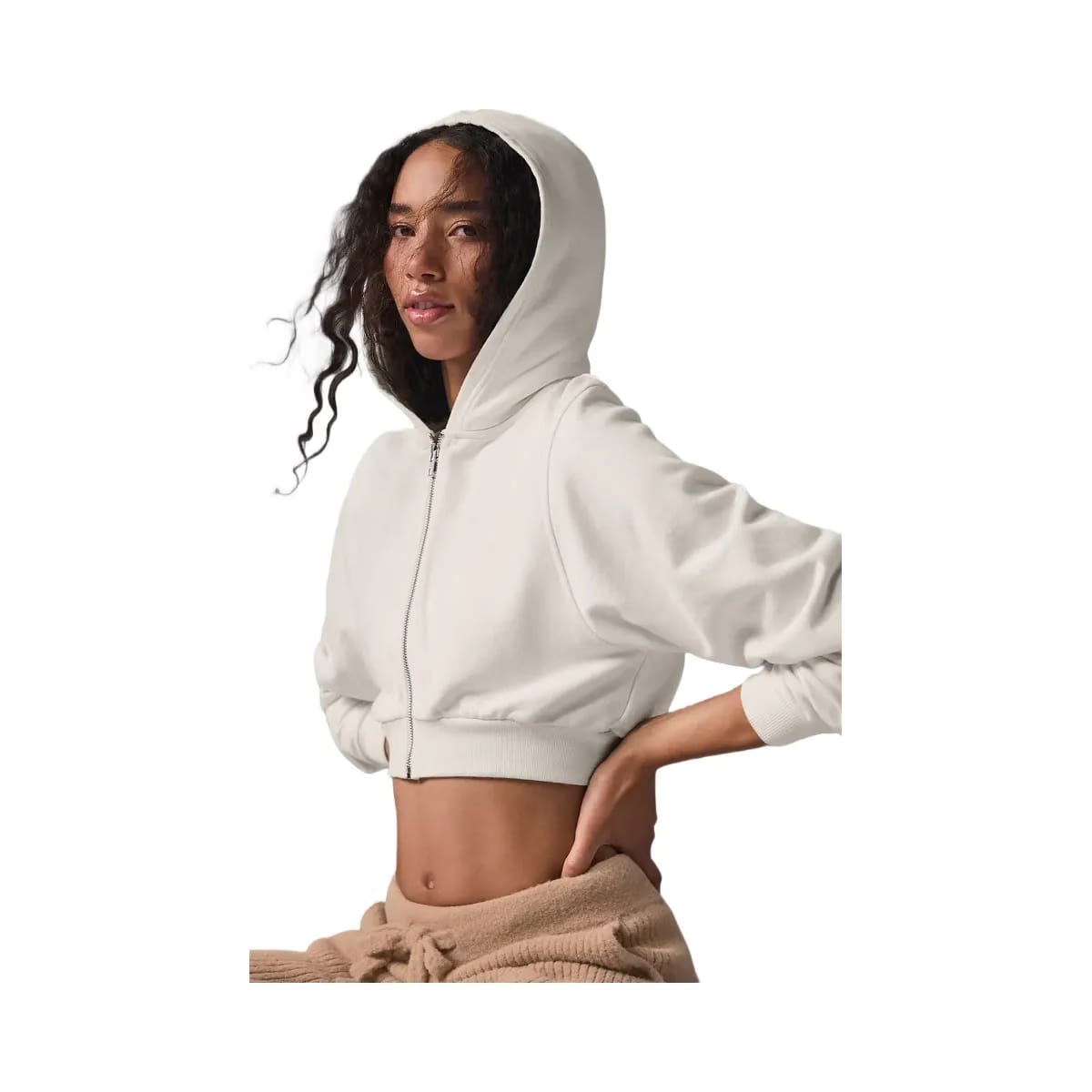 Alo Women's Sweet Escape Zip Up Hoodie - Ivory