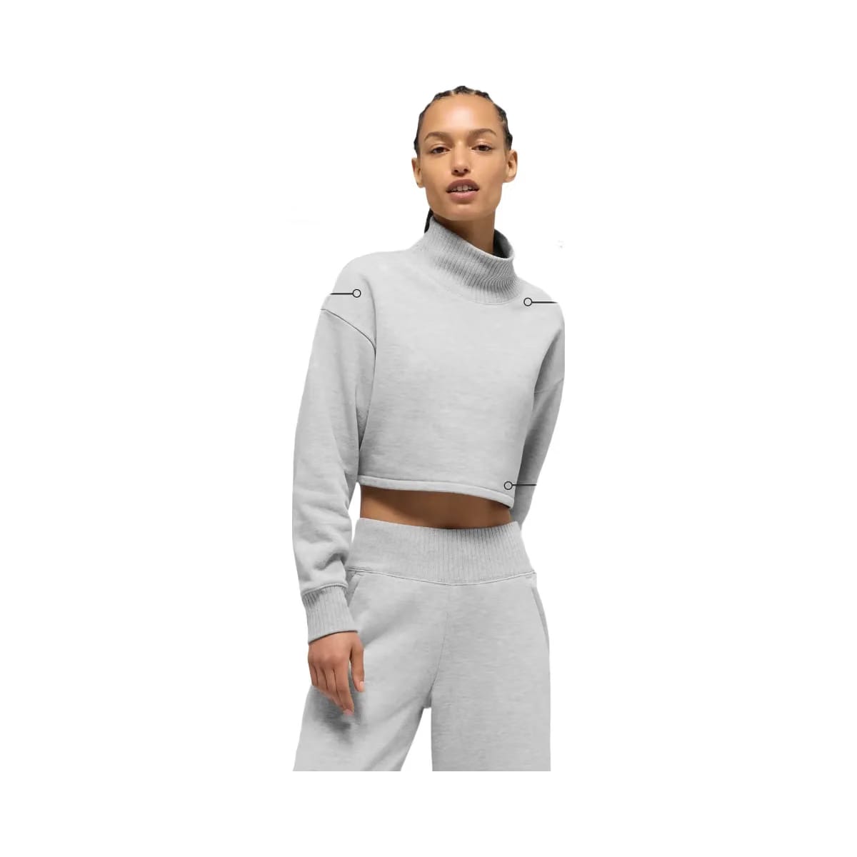 Alo Women's Cropped Serenity Coverup - Athletic Heather Grey