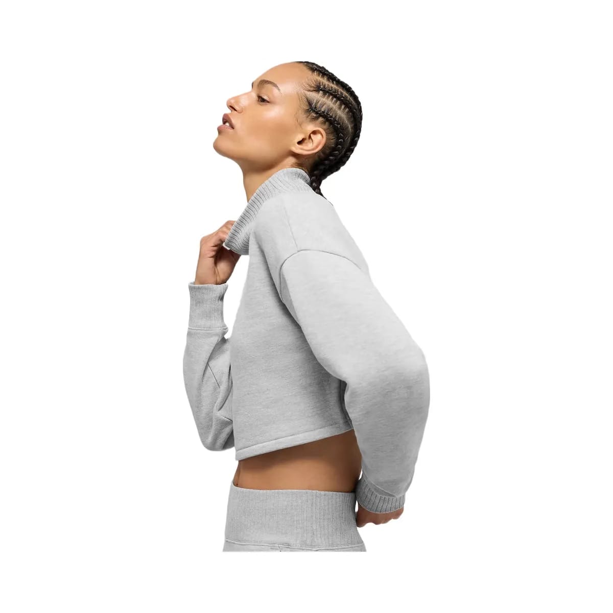 Alo Women's Cropped Serenity Coverup - Athletic Heather Grey