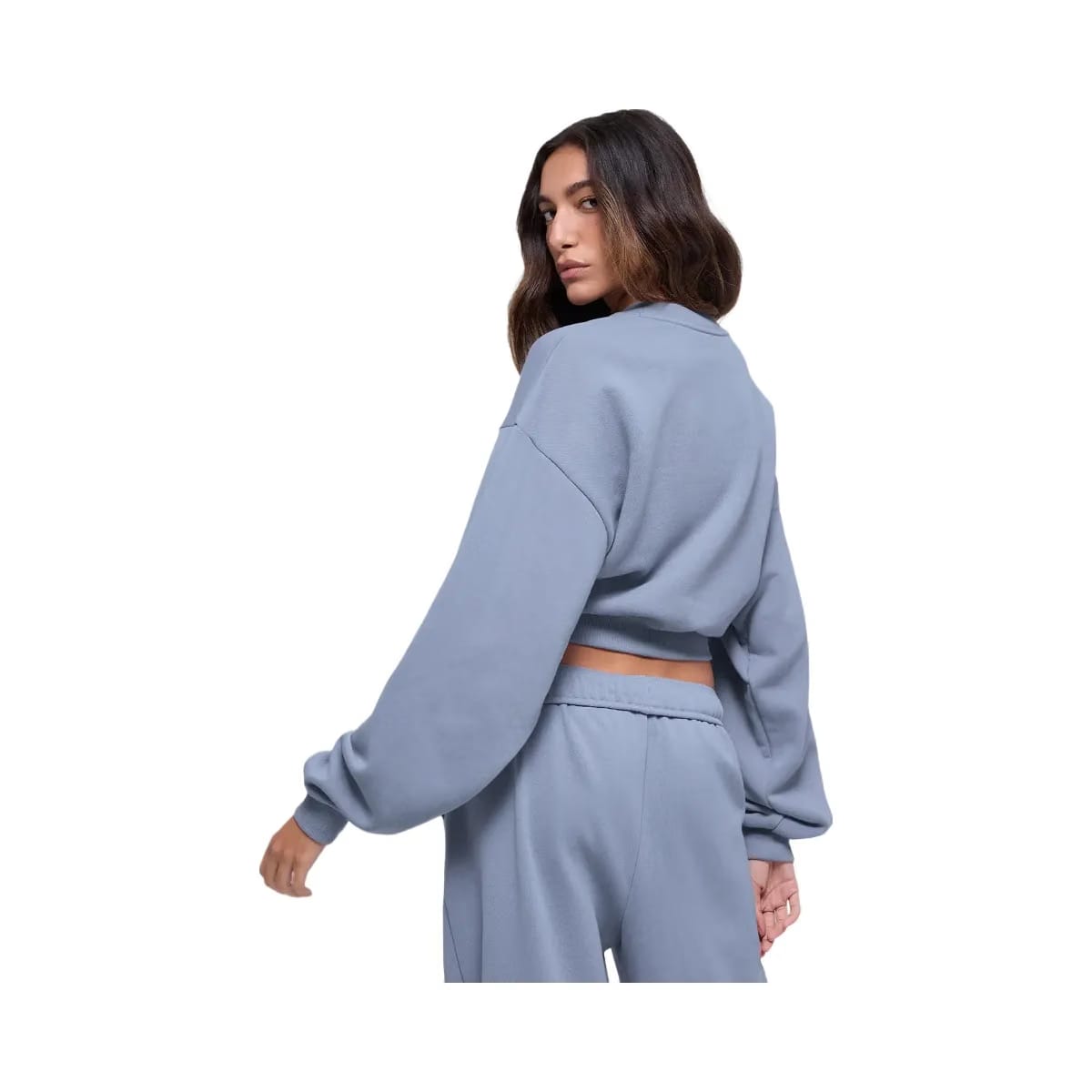 Alo Women's Cropped Accolade Crewneck - Winter Frost