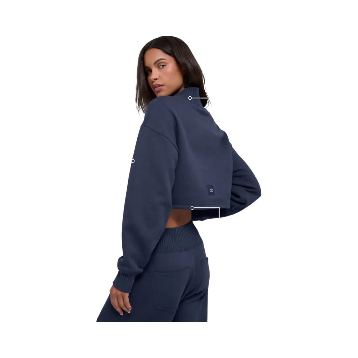 Alo Women's Cropped Serenity Coverup - Navy