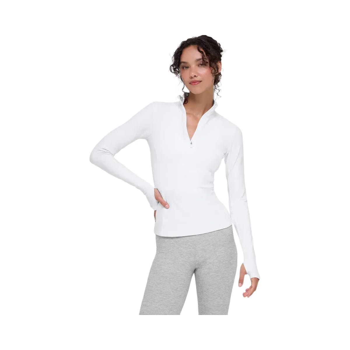 Alo Women's Alosoft 1/2 Zip Rapid Pullover - White