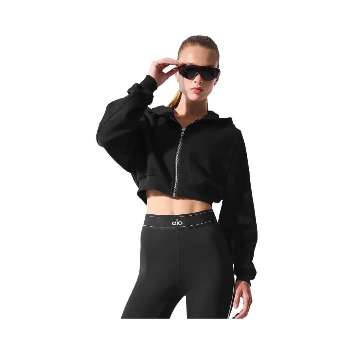 Alo Women's Sweet Escape Zip Up Hoodie - Black