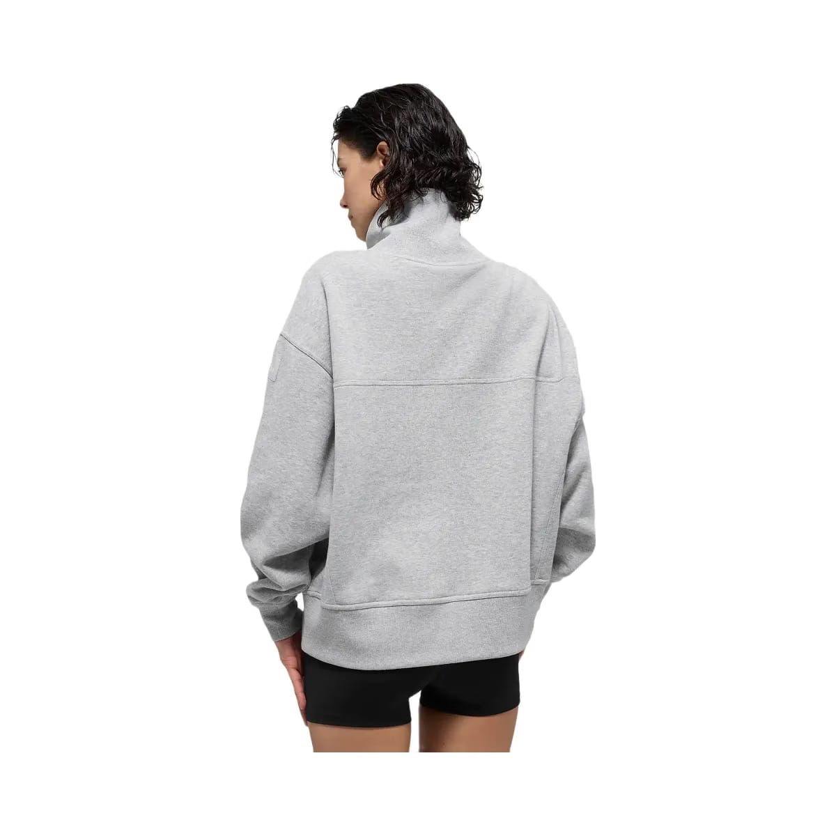 Alo Women's Hazy Mock Neck Pullover - Athletic Heather Grey