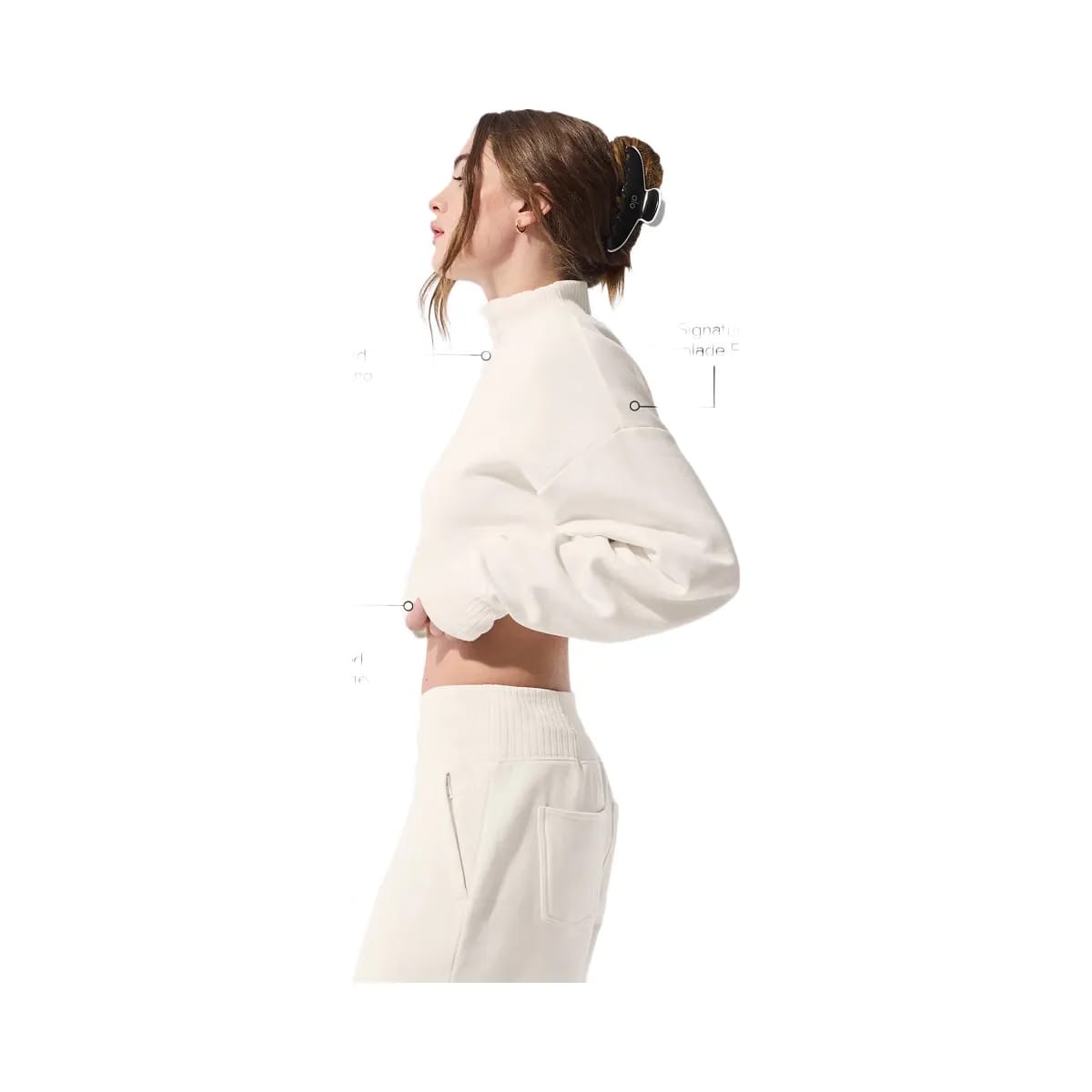Alo Women's Cropped Serenity Coverup - Ivory