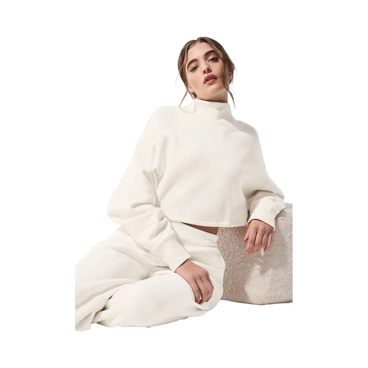 Alo Women's Cropped Serenity Coverup - Ivory