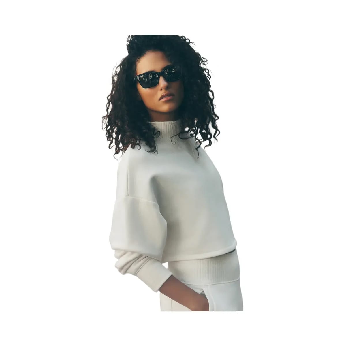 Alo Women's Cropped Serenity Coverup - Ivory