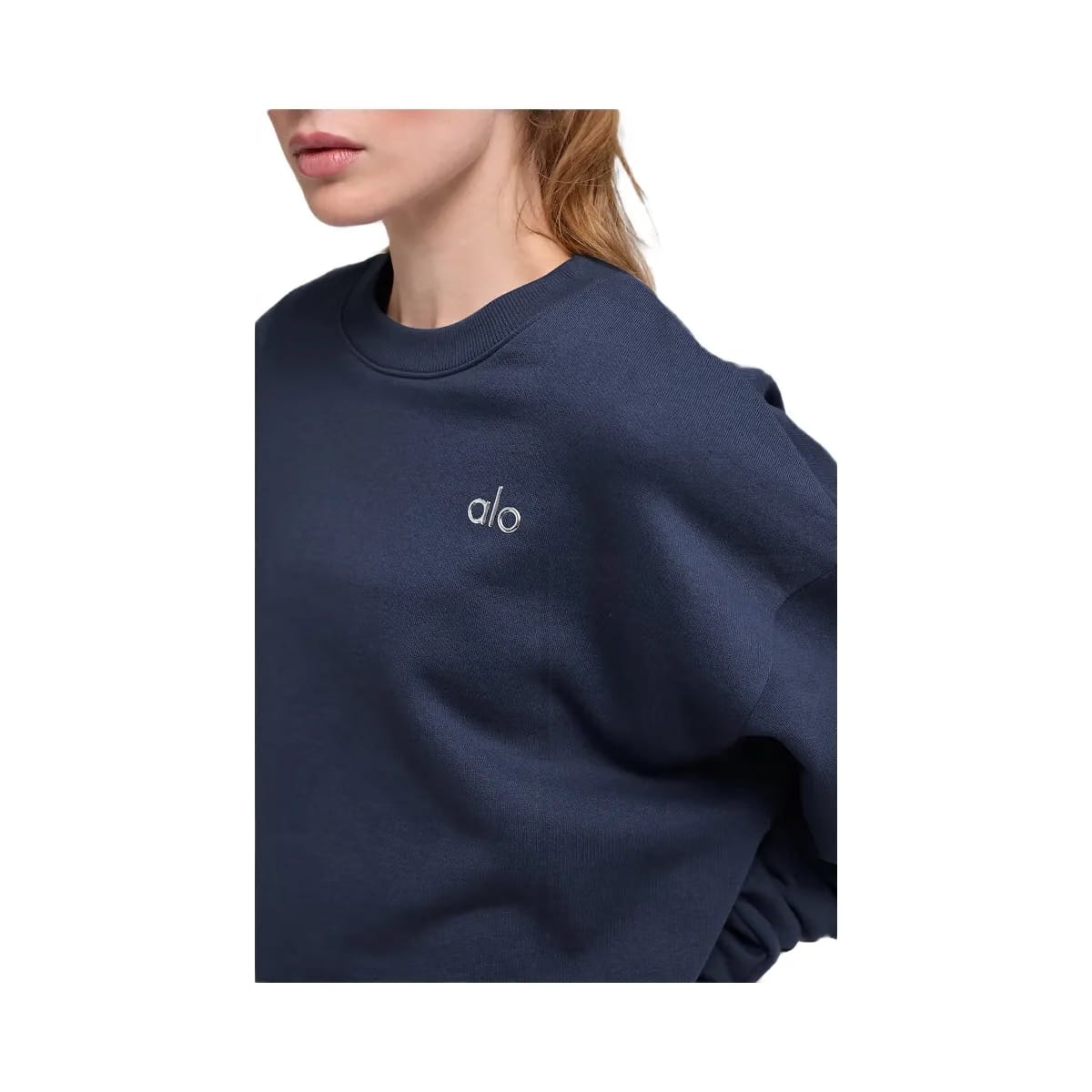 Alo Women's Accolade Crew Neck Pullover - Navy