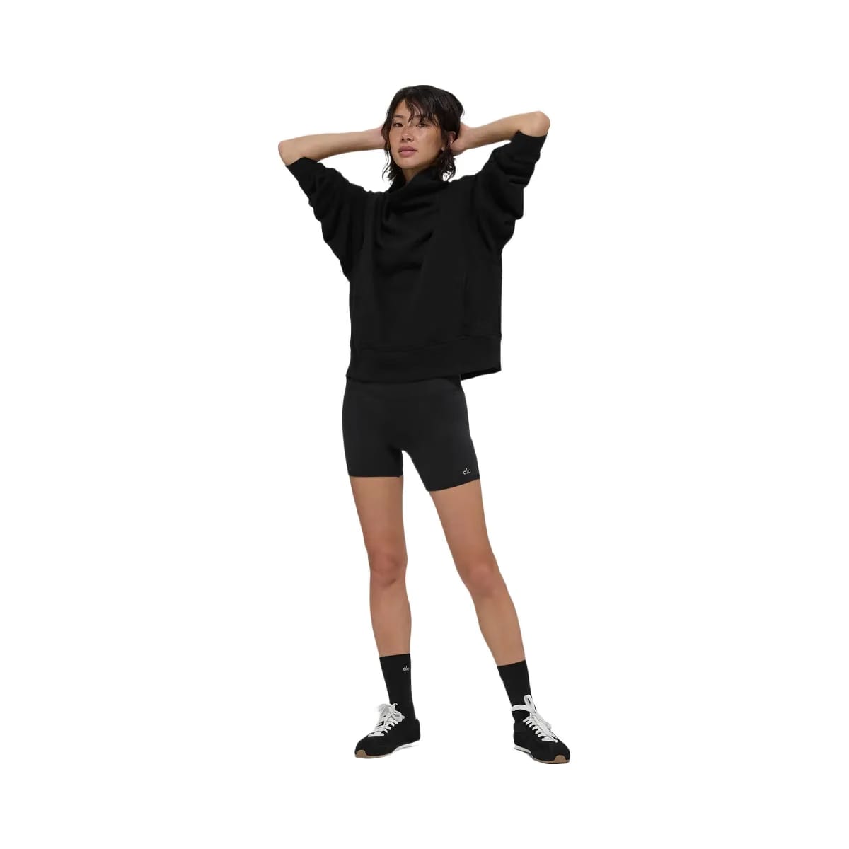 Alo Women's Hazy Mock Neck Pullover - Black