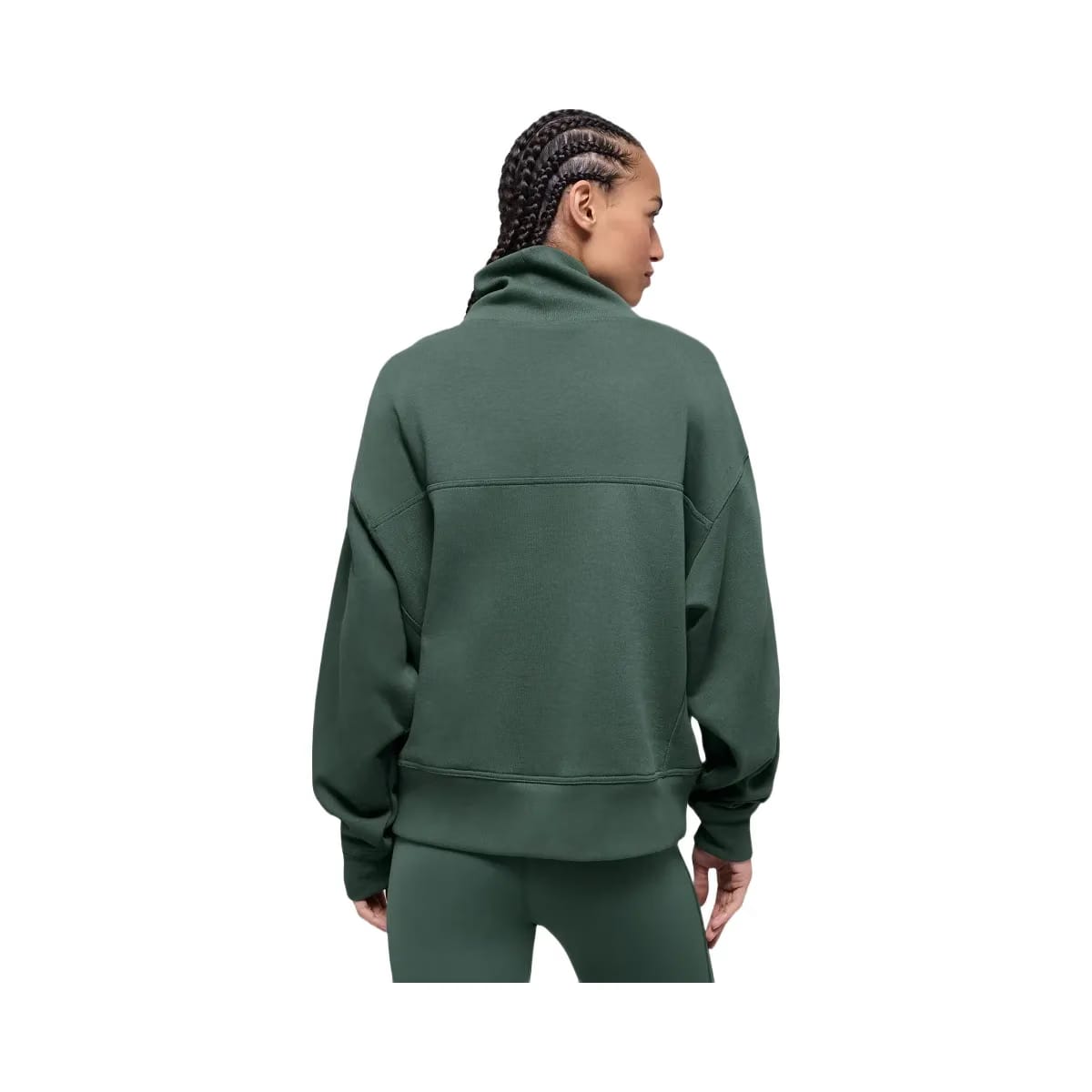Alo Women's Hazy Mock Neck Pullover - Clover Green