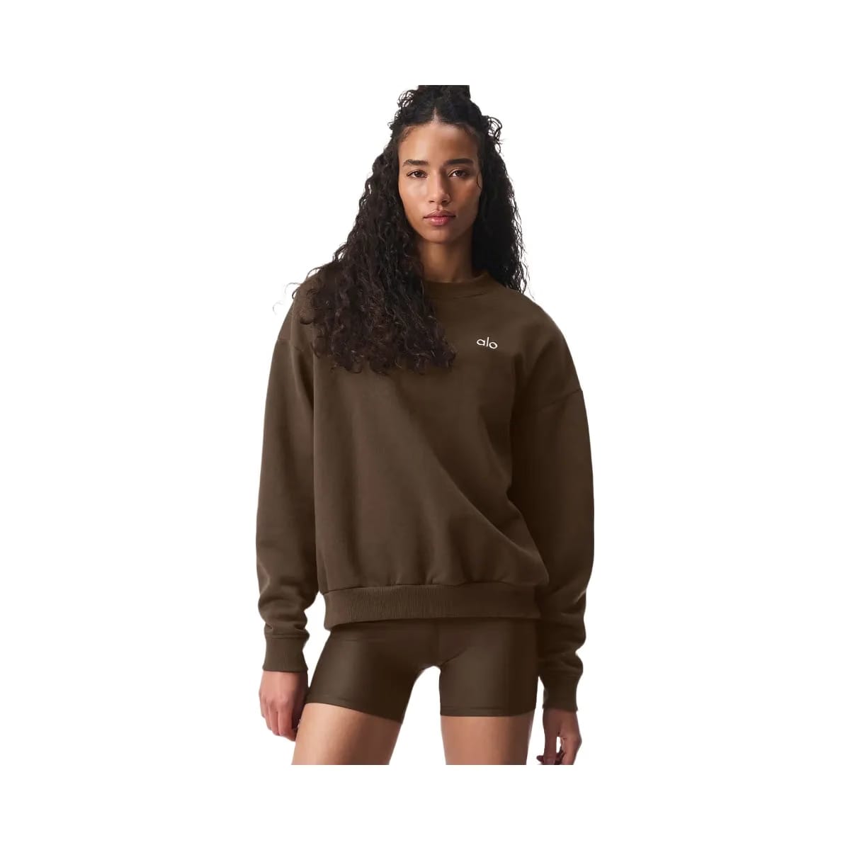 Alo Women's Accolade Crew Neck Pullover - Espresso
