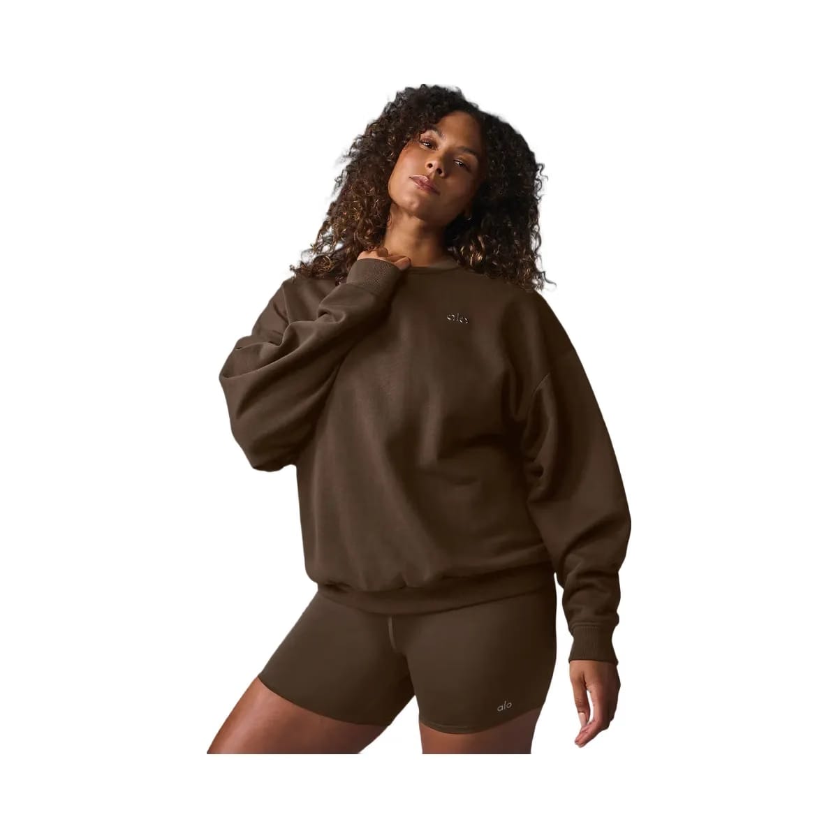 Alo Women's Accolade Crew Neck Pullover - Espresso