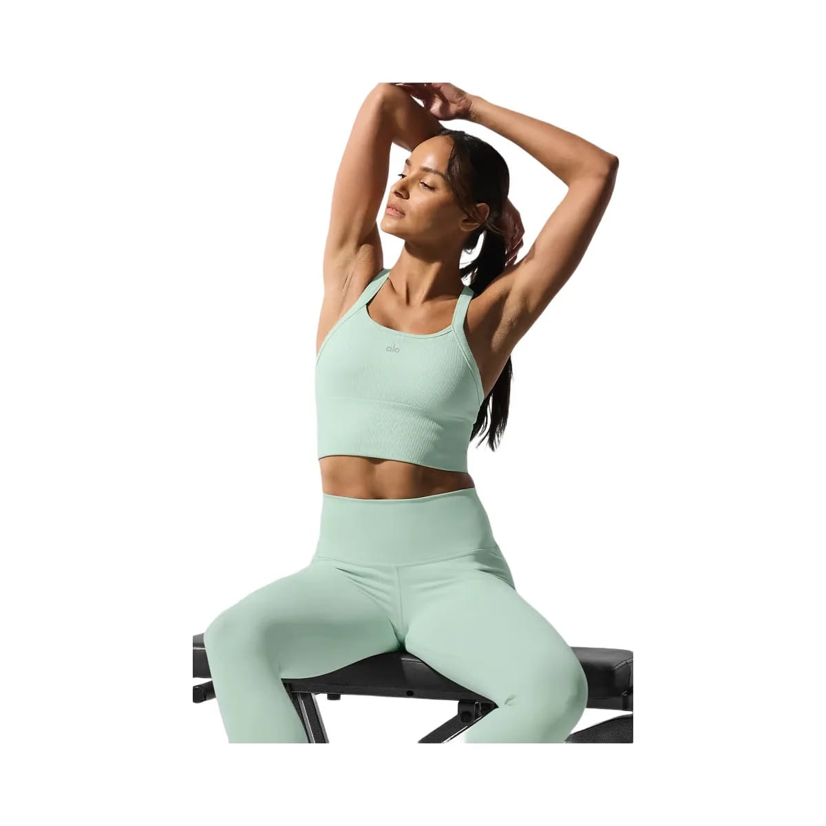 Alo Women's 7/8 High-Waist Airbrush Legging - Spearmint