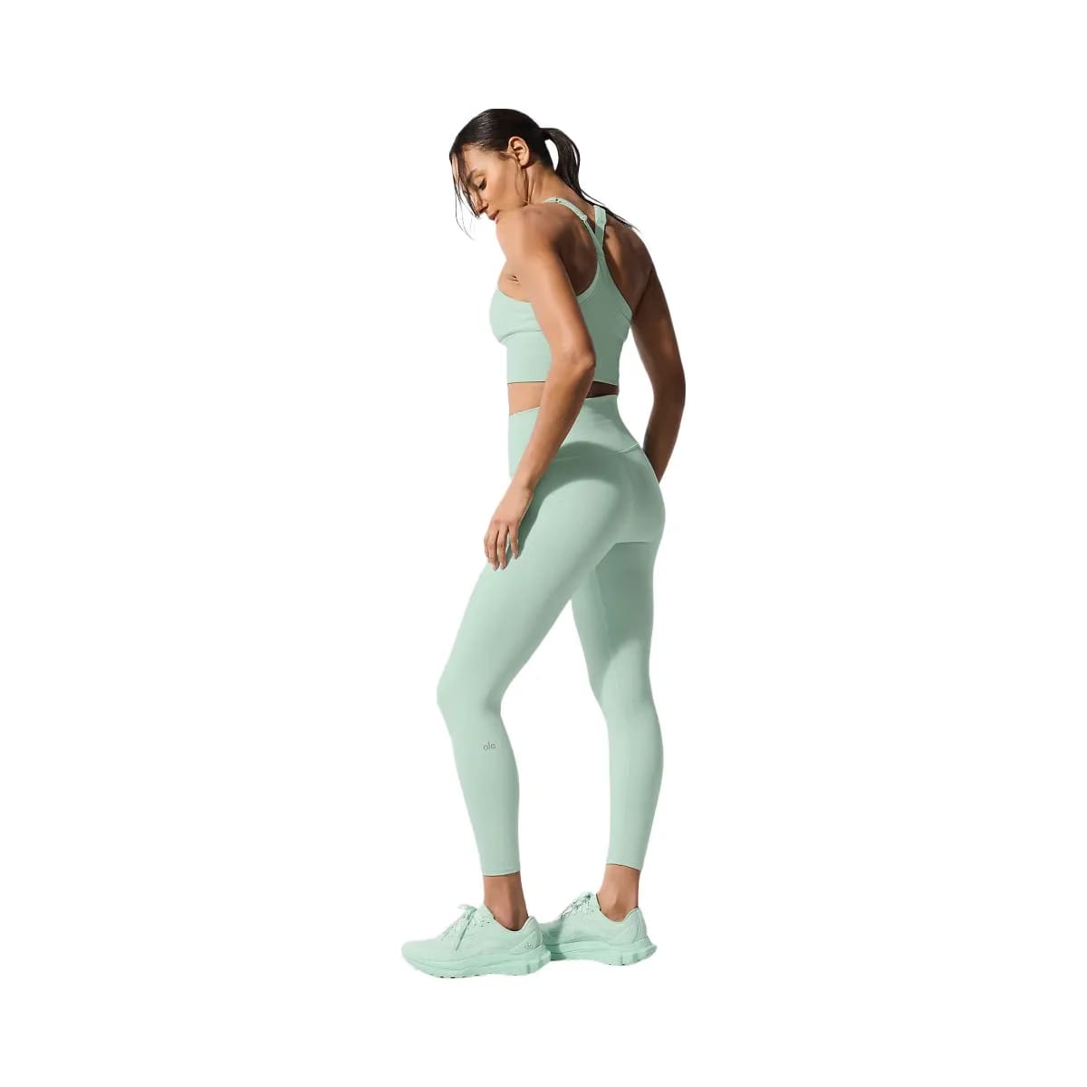 Alo Women's 7/8 High-Waist Airbrush Legging - Spearmint