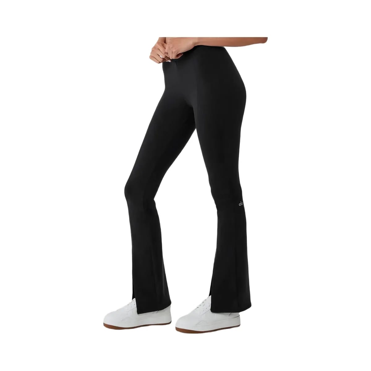 Alo Women's Airbrush High-Waist Flutter Legging - Black