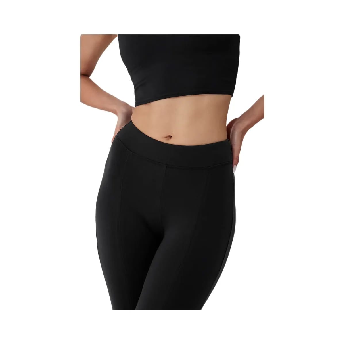 Alo Women's Airbrush High-Waist Flutter Legging - Black