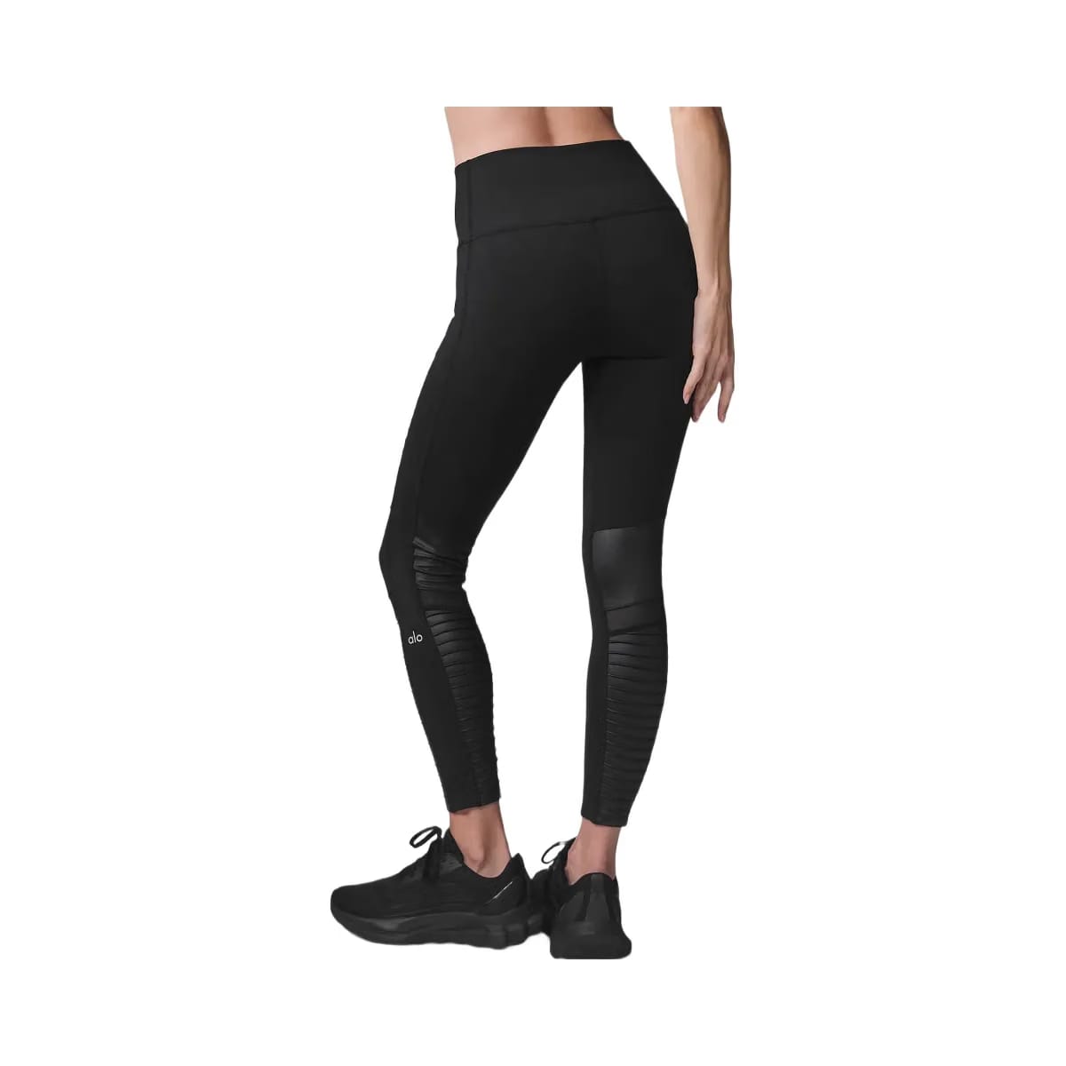 Alo Women's 7/8 High-Waist Moto Legging - Black