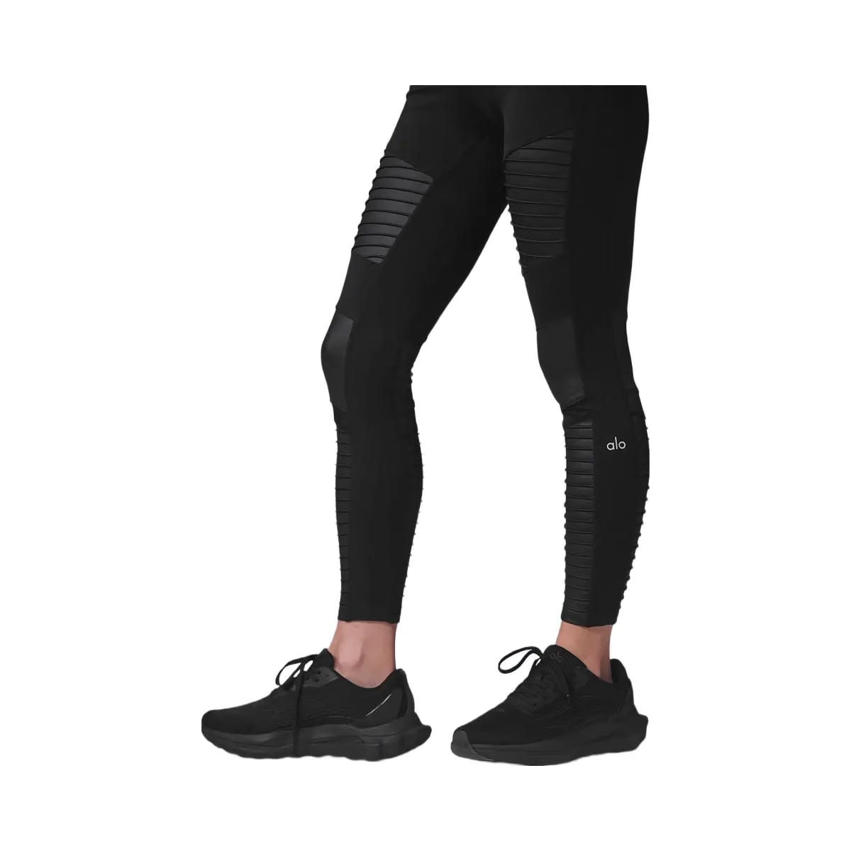 Alo Women's 7/8 High-Waist Moto Legging - Black