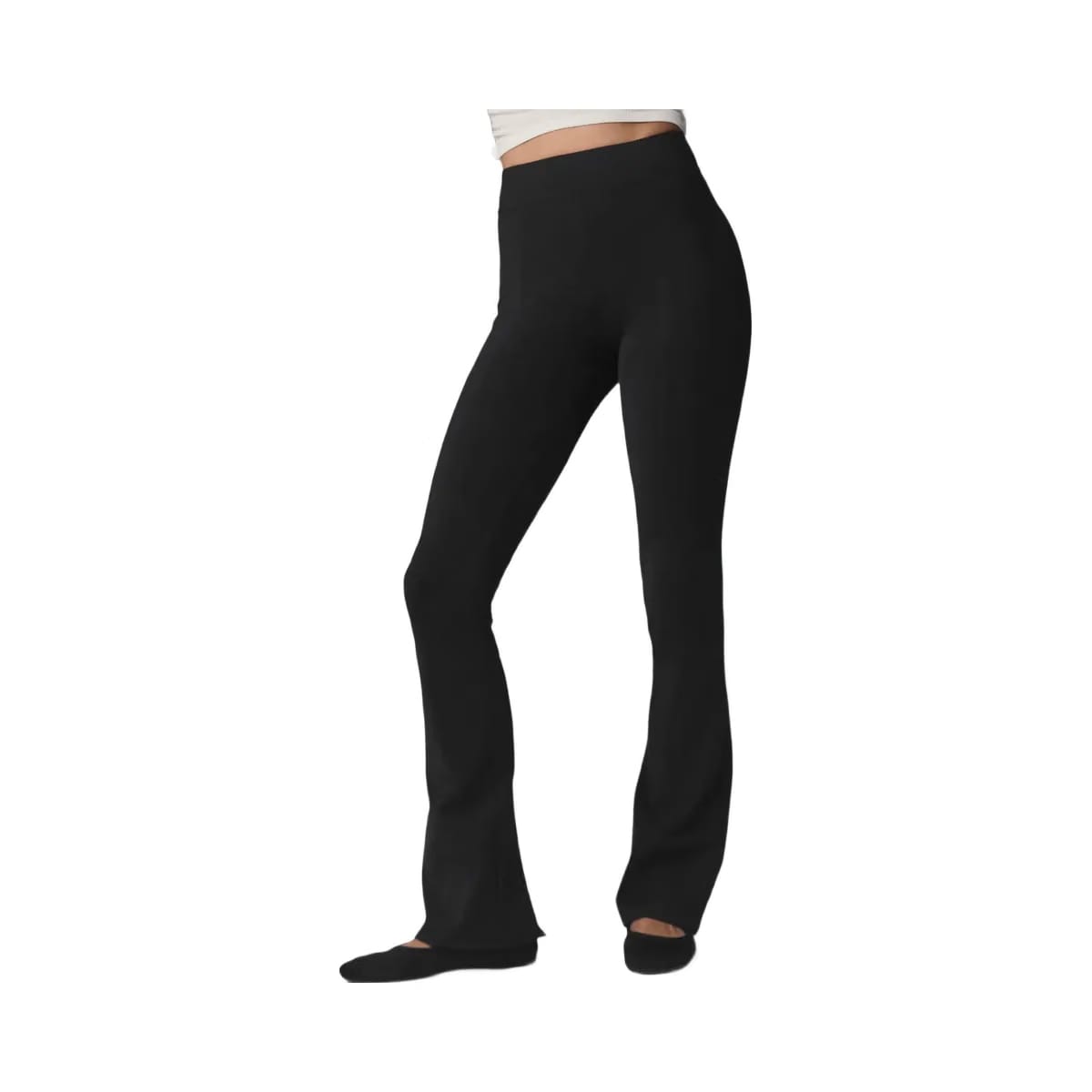 Alo Women's Airbrush High-Waist Kick-Back Legging - Black