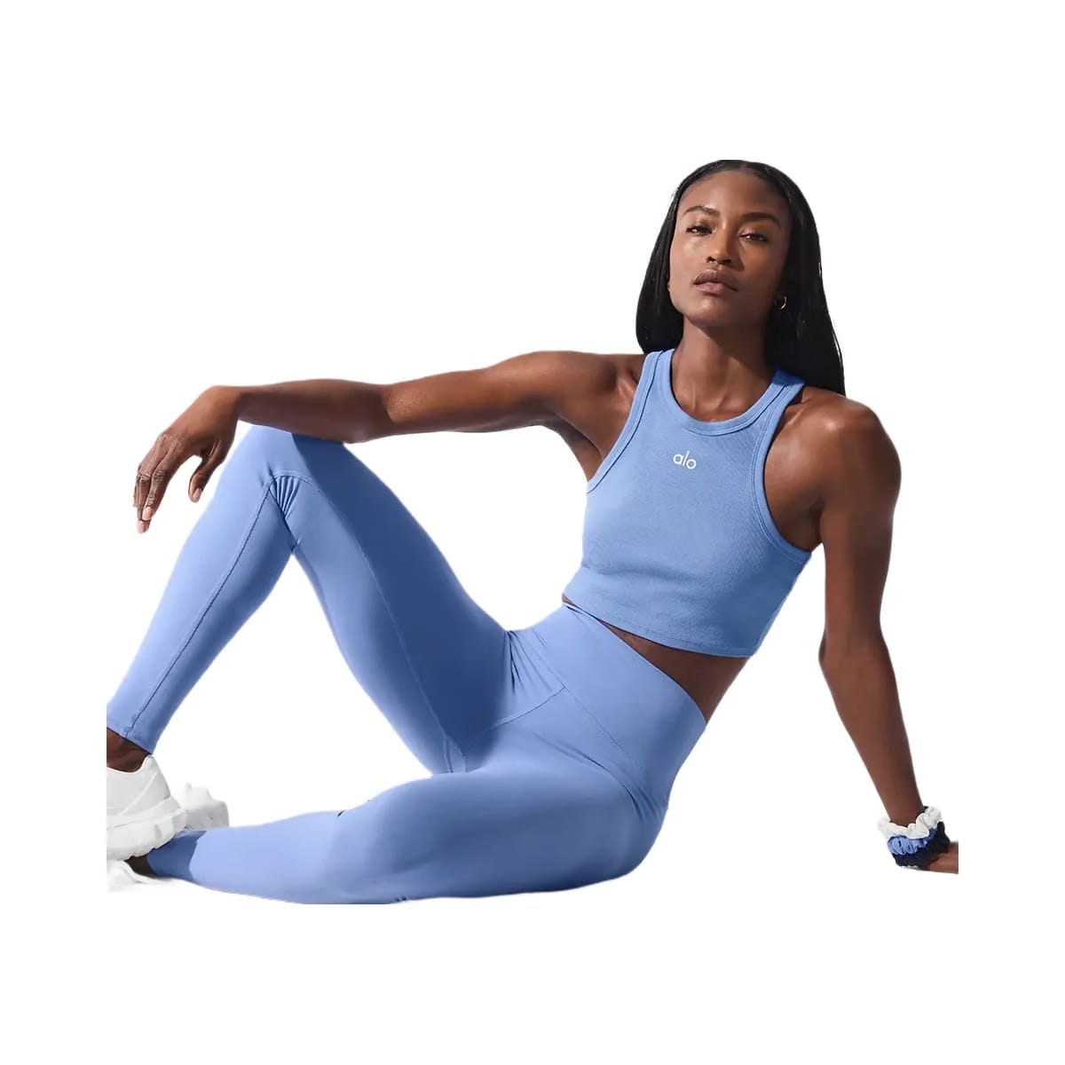 Alo Women's High-Waist Airbrush Legging - Crystal Clear Blue