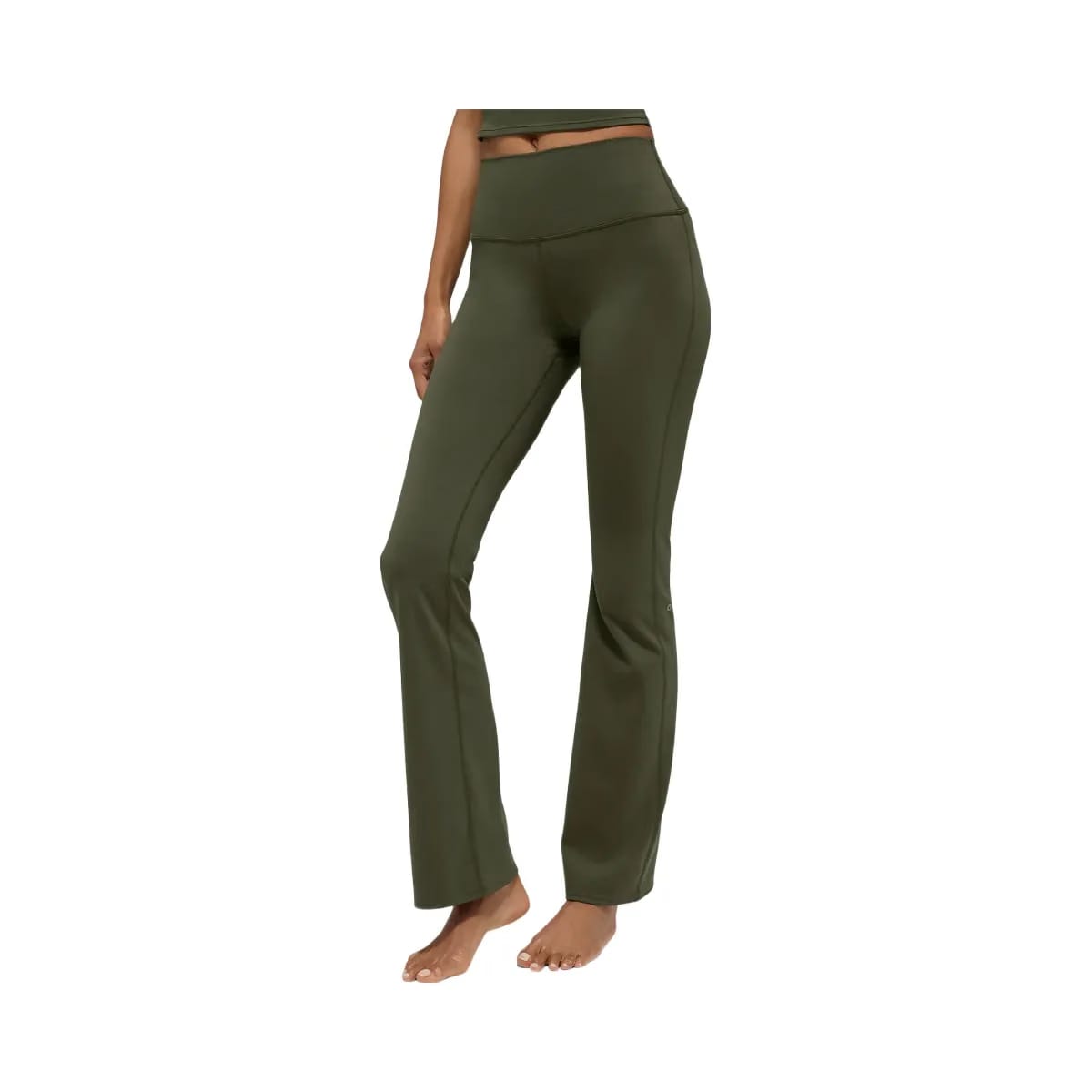 ALO Women's Softsculpt High-Waist Bootcut Legging - Green Olive