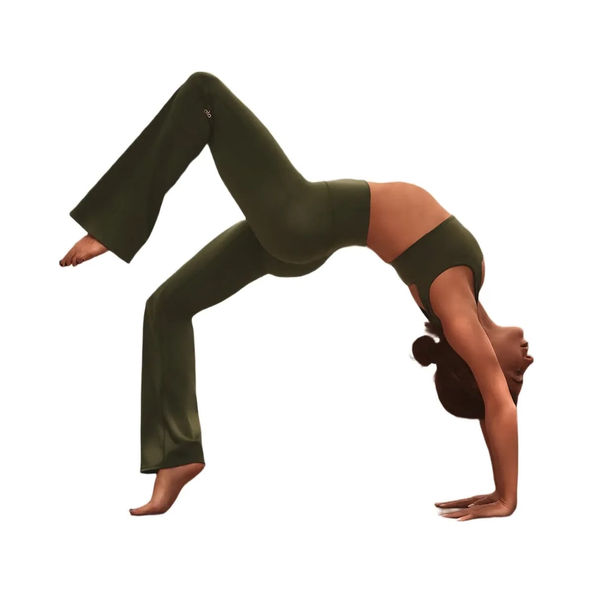 ALO Women's Softsculpt High-Waist Bootcut Legging - Green Olive