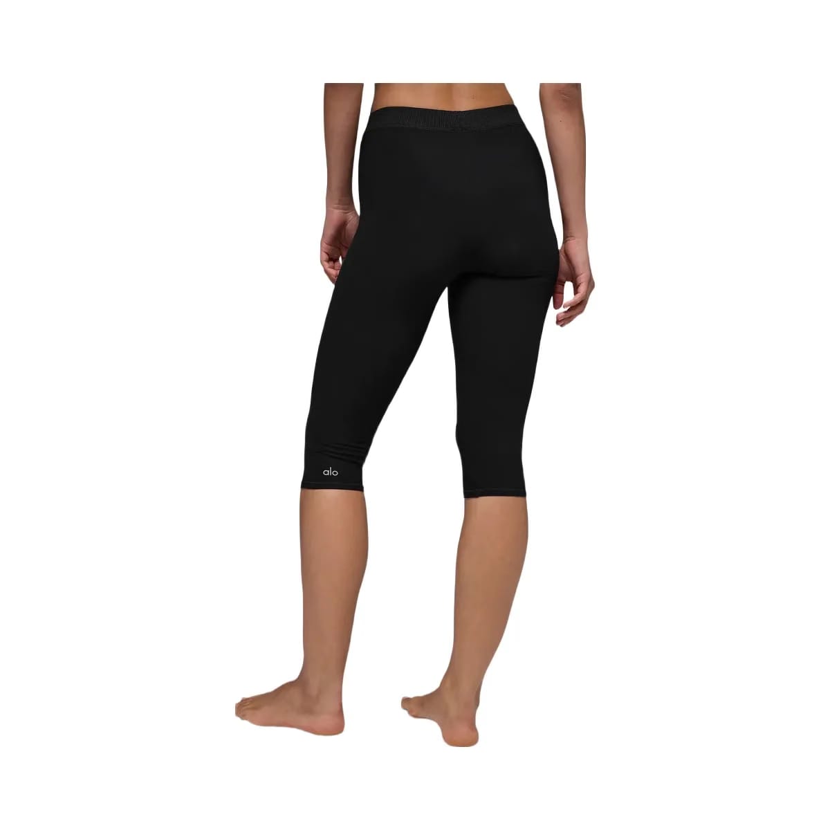 Alo Women's Alosoft High-Waist Iconic 90's Capri - Black