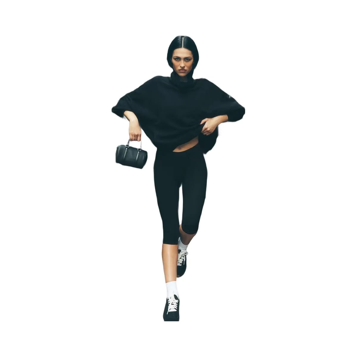 Alo Women's Alosoft High-Waist Iconic 90's Capri - Black