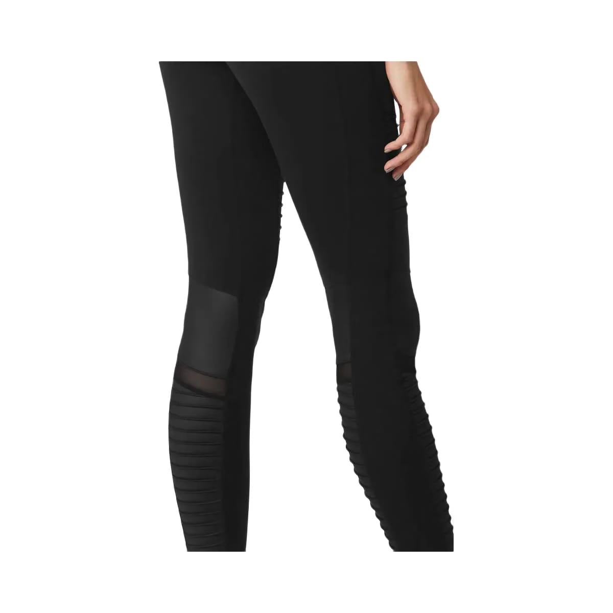 Alo Women's High-Waist Moto Legging - Black/Black Glossy