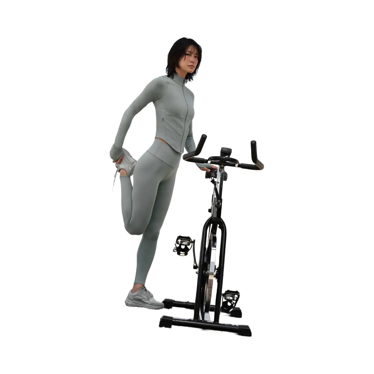 Alo Women's 7/8 High-Waist Airbrush Legging - Lunar Grey