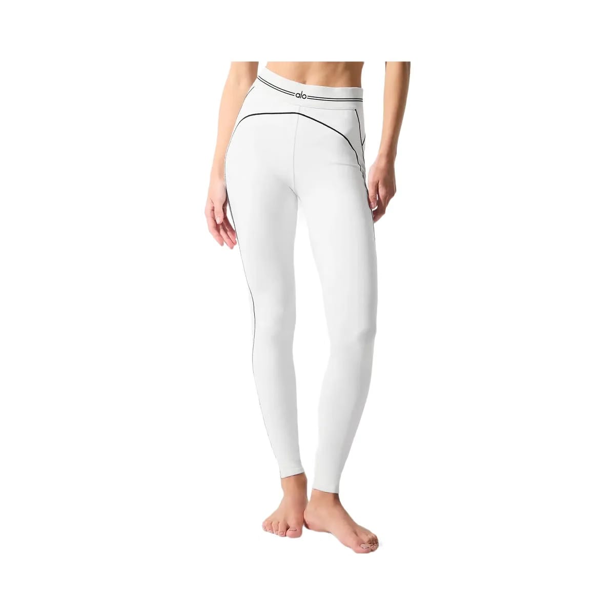 Alo Women's Airbrush High-Waist Heart Throb Legging - White/Black
