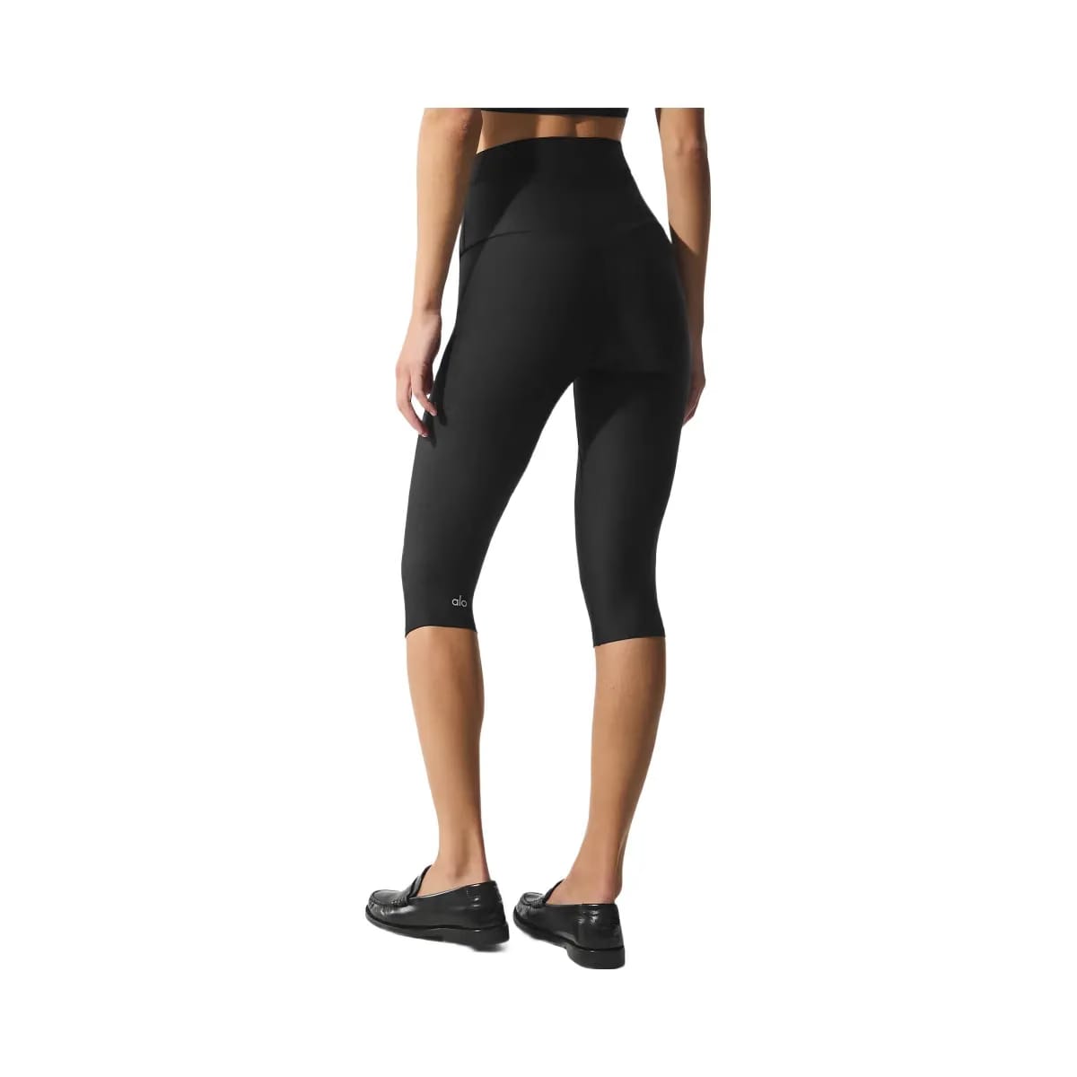 Alo Women's Airlift Mesh High-Waist Divine Capri - Black