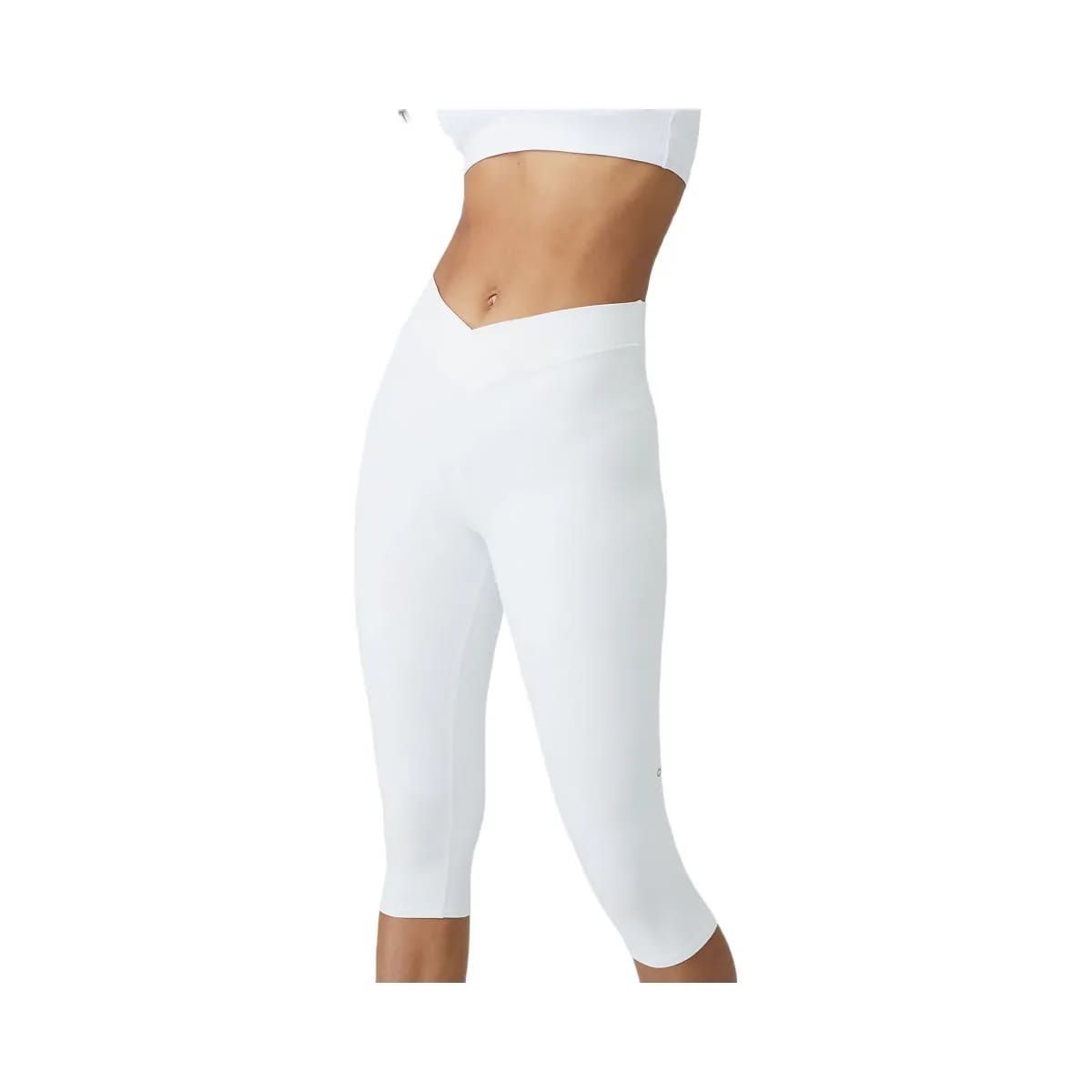 Alo Women's Airbrush V-Cut Define Capri - White